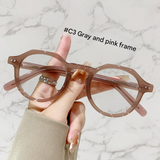 Women's Retro Polygon Anti-Blue Light Glasses Frame – Myopia-Ready Optical Eyewear