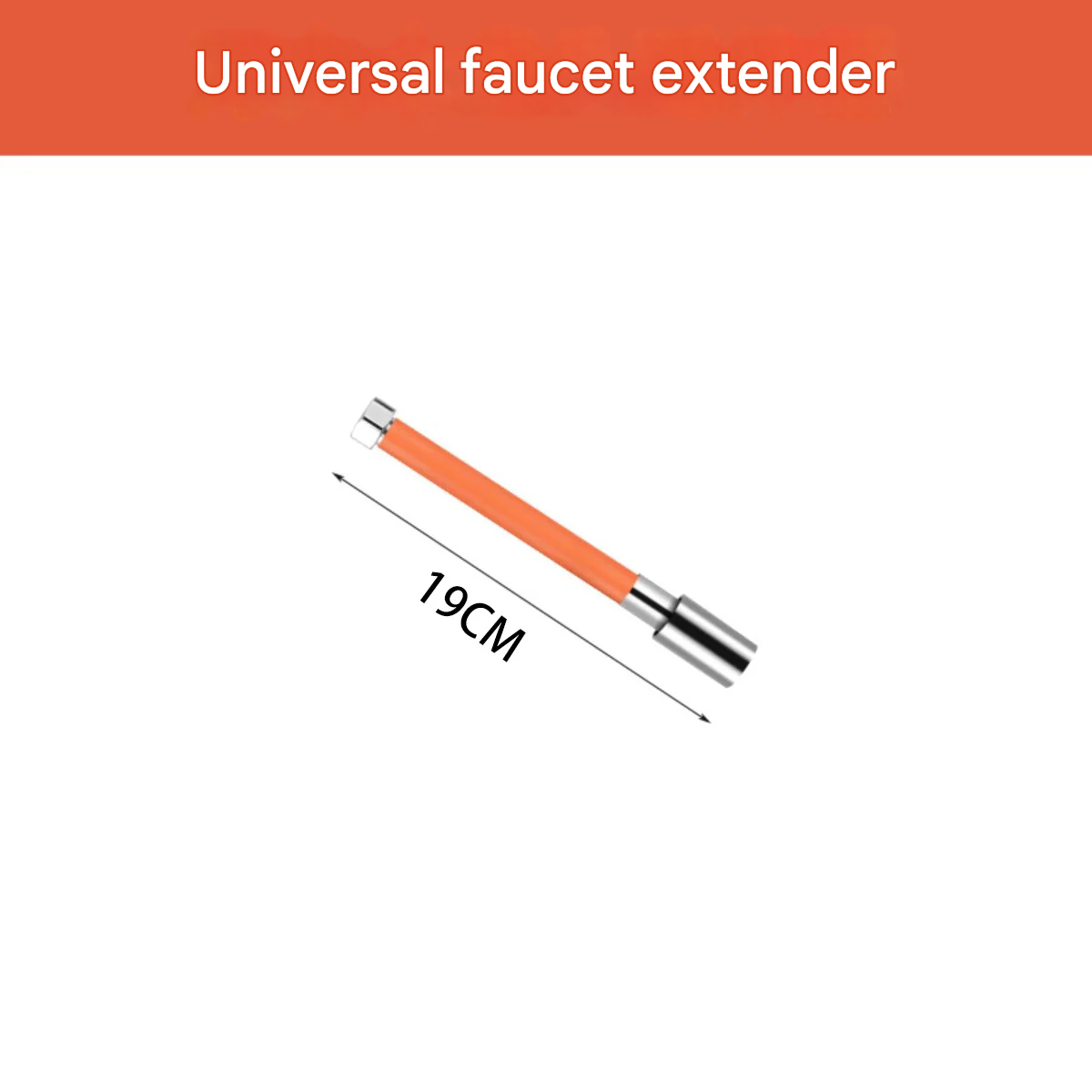 Flexible Faucet Extender for Bathroom – 360° Rotating, Splash-Proof, Universal Connector