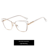 Cat-Eye Anti-Blue Light Glasses for Women – Light Luxury Optical Frame | Myopia-Ready