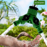 Garden Hose Splitter Connector – Plastic Green Nipple Diverter for Efficient Water Distribution