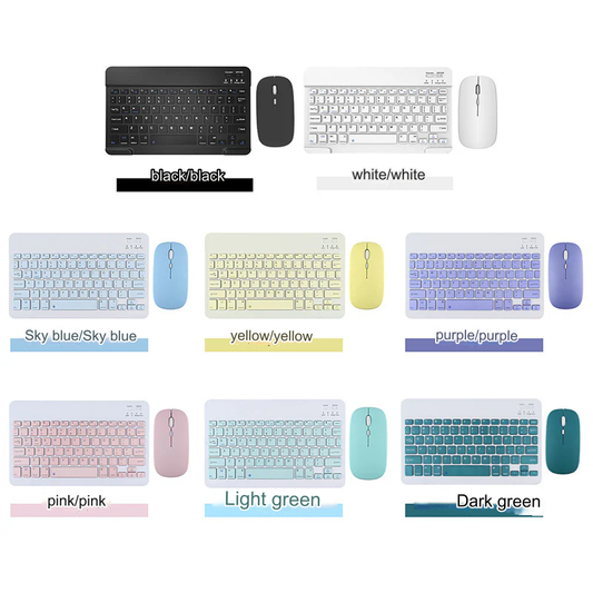 Portable Wireless Bluetooth Keyboard and Mouse Set