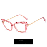 Women’s Anti-Blue Light Computer Glasses – Metal Frame With Flat Lens Eyewear