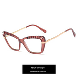 Women’s Anti-Blue Light Computer Glasses – Metal Frame With Flat Lens Eyewear