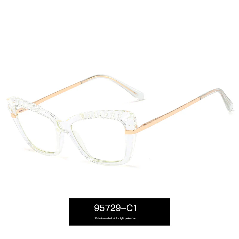 Women’s Anti-Blue Light Computer Glasses – Metal Frame With Flat Lens Eyewear