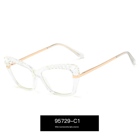 Women’s Anti-Blue Light Computer Glasses – Metal Frame With Flat Lens Eyewear