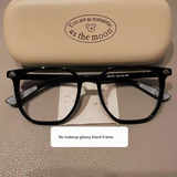 Frosted Large Frame Anti-Blue Light Glasses for Women – Box Style Eyewear for Big Face