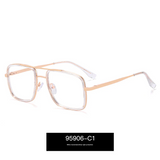 Men’s Square Frame Anti-Blue Light Glasses – Large Optical Flat Mirror UV400