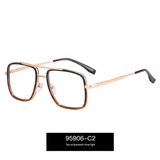 Men’s Square Frame Anti-Blue Light Glasses – Large Optical Flat Mirror UV400