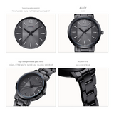 Sinobi Men's Stainless Steel Business Watch – Slim Waterproof Quartz Timepiece
