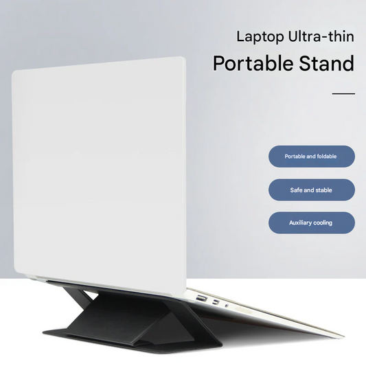 Ultra-Slim PU Leather Laptop Stand 12-15.6'' – Foldable