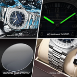 Swiss Luxury Quartz Watch for Men, Luminous