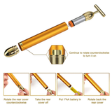 Gold Vibrating Facial Beauty Stick Massager